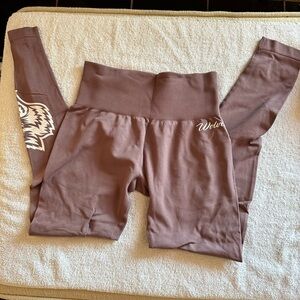 Darc Sport Brown Leggings with Wolf Design